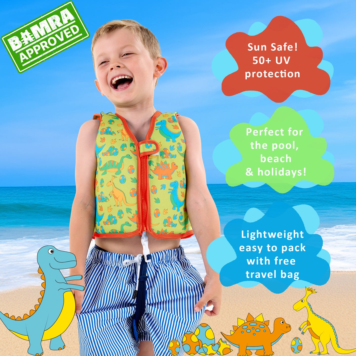 GO Swim™ Vest - Fab Flamingos