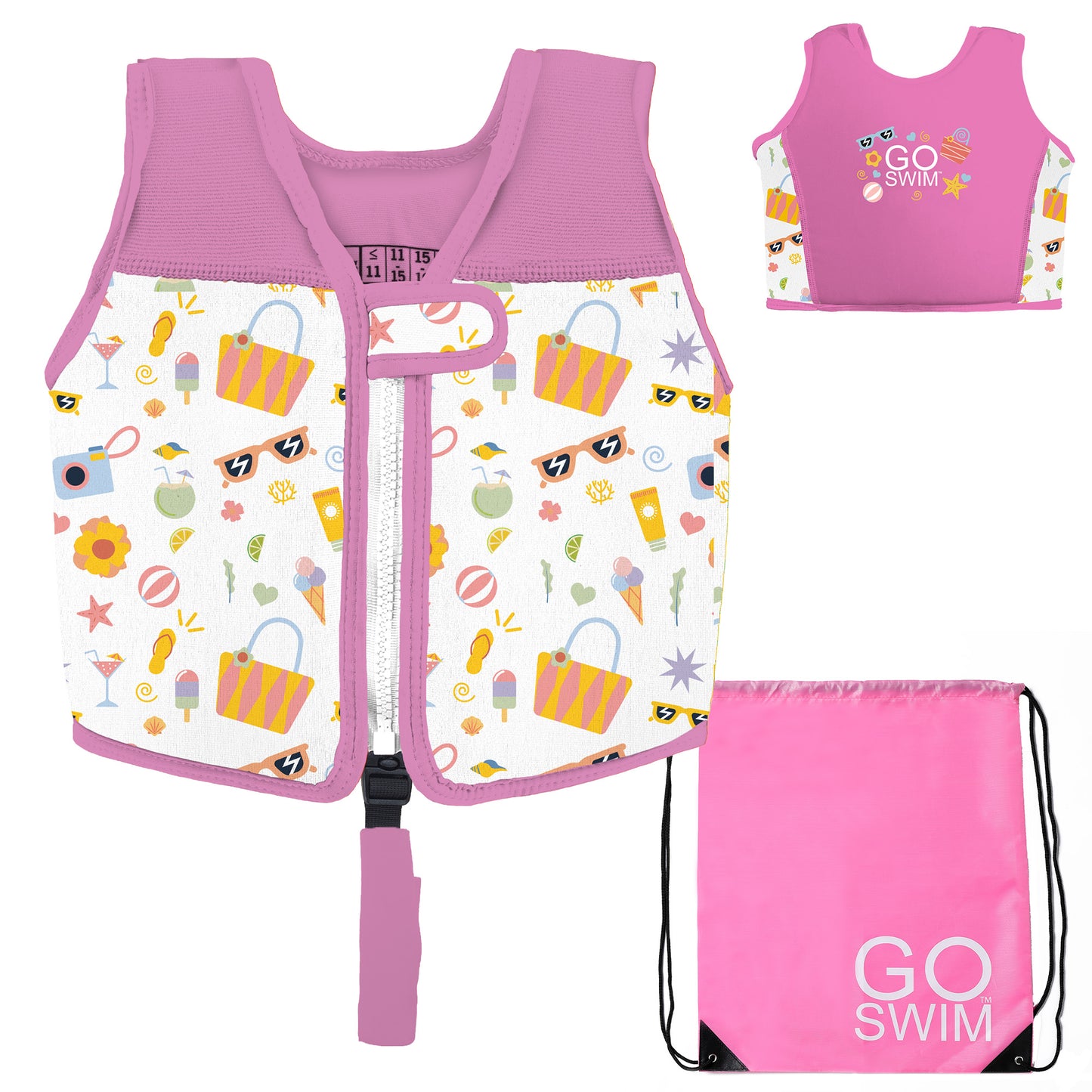 GO Swim™ Kids Swim Vest - Beach Please