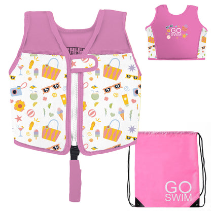 GO Swim™ Kids Swim Vest - Beach Please