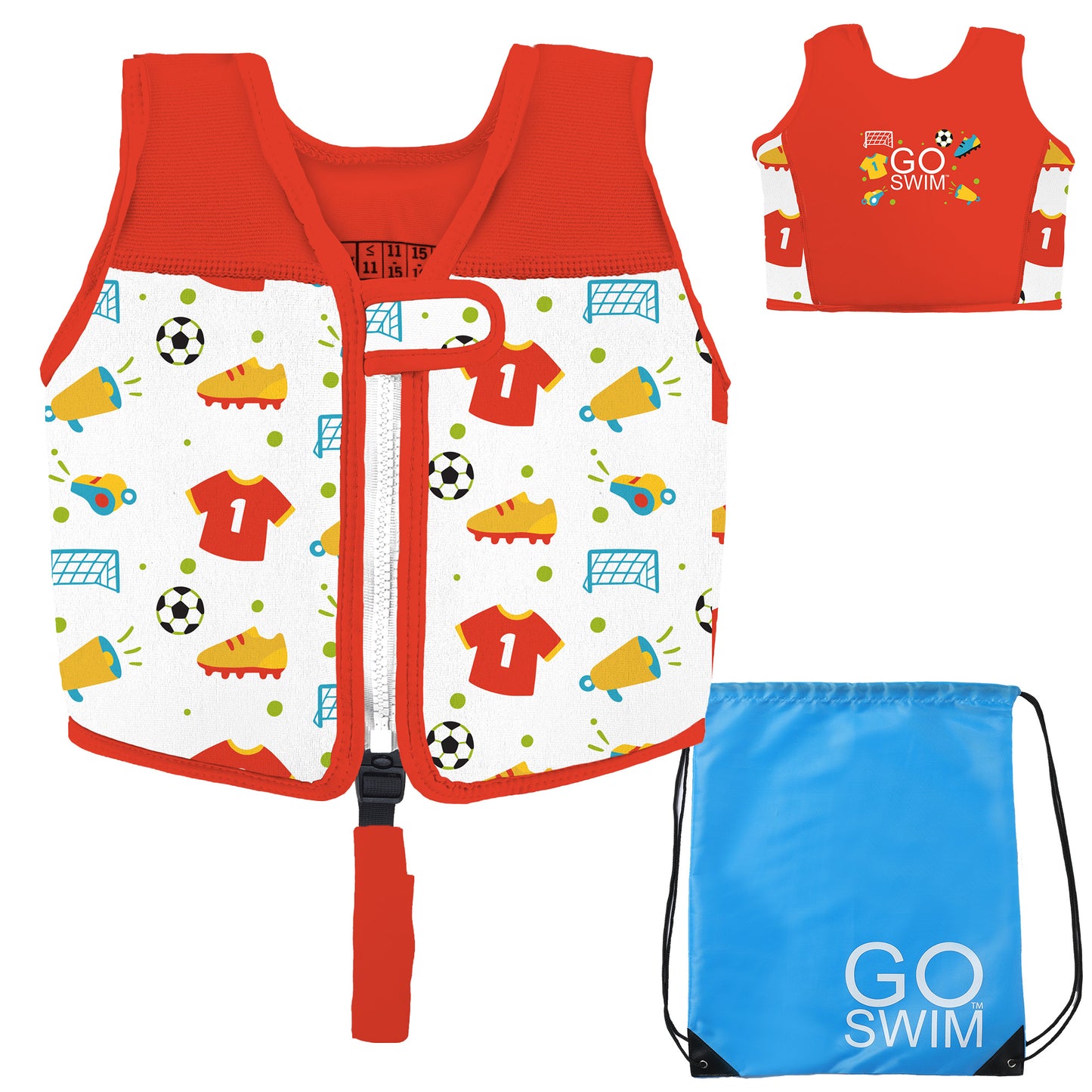 GO Swim™ Kids Swim Vest - Football Mad