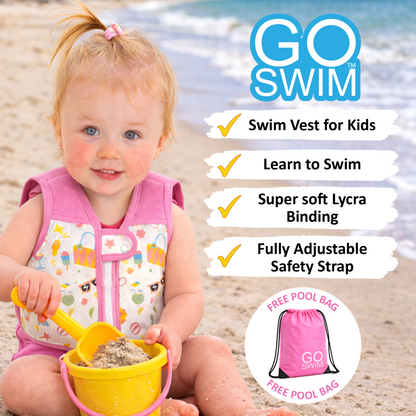 GO Swim™ Kids Swim Vest - Beach Please