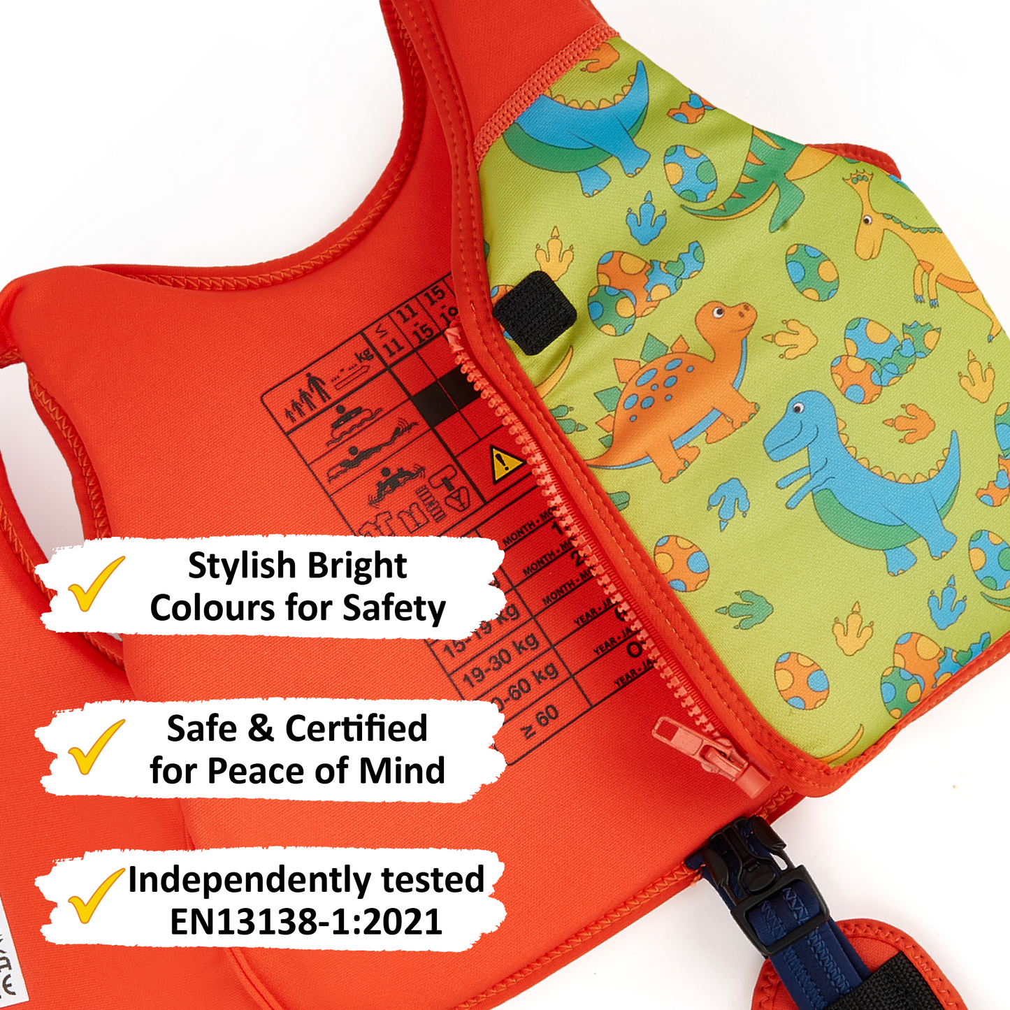 GO Swim™ Kids Swim Vest - Daring Dinos