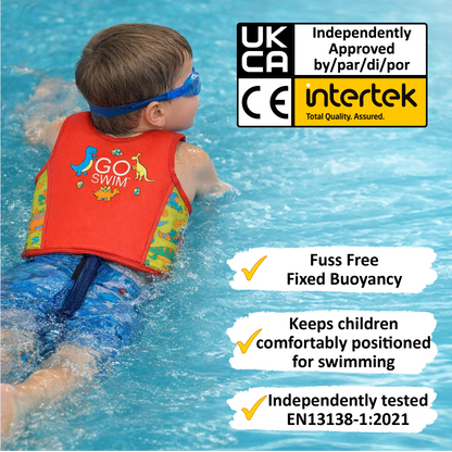 GO Swim™ Kids Swim Vest - Daring Dinos