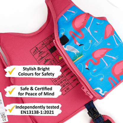 GO Swim™ Kids Swim Vest - Fab Flamingos