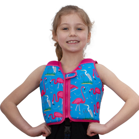 GO Swim™ Vest - Fab Flamingos