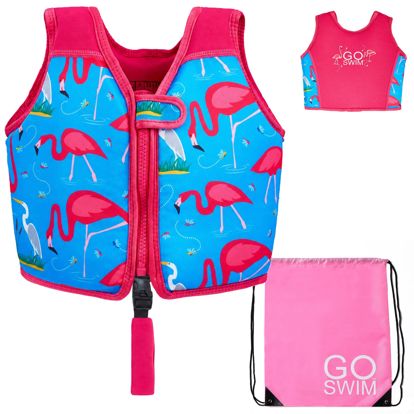 GO Swim™ Kids Swim Vest - Fab Flamingos
